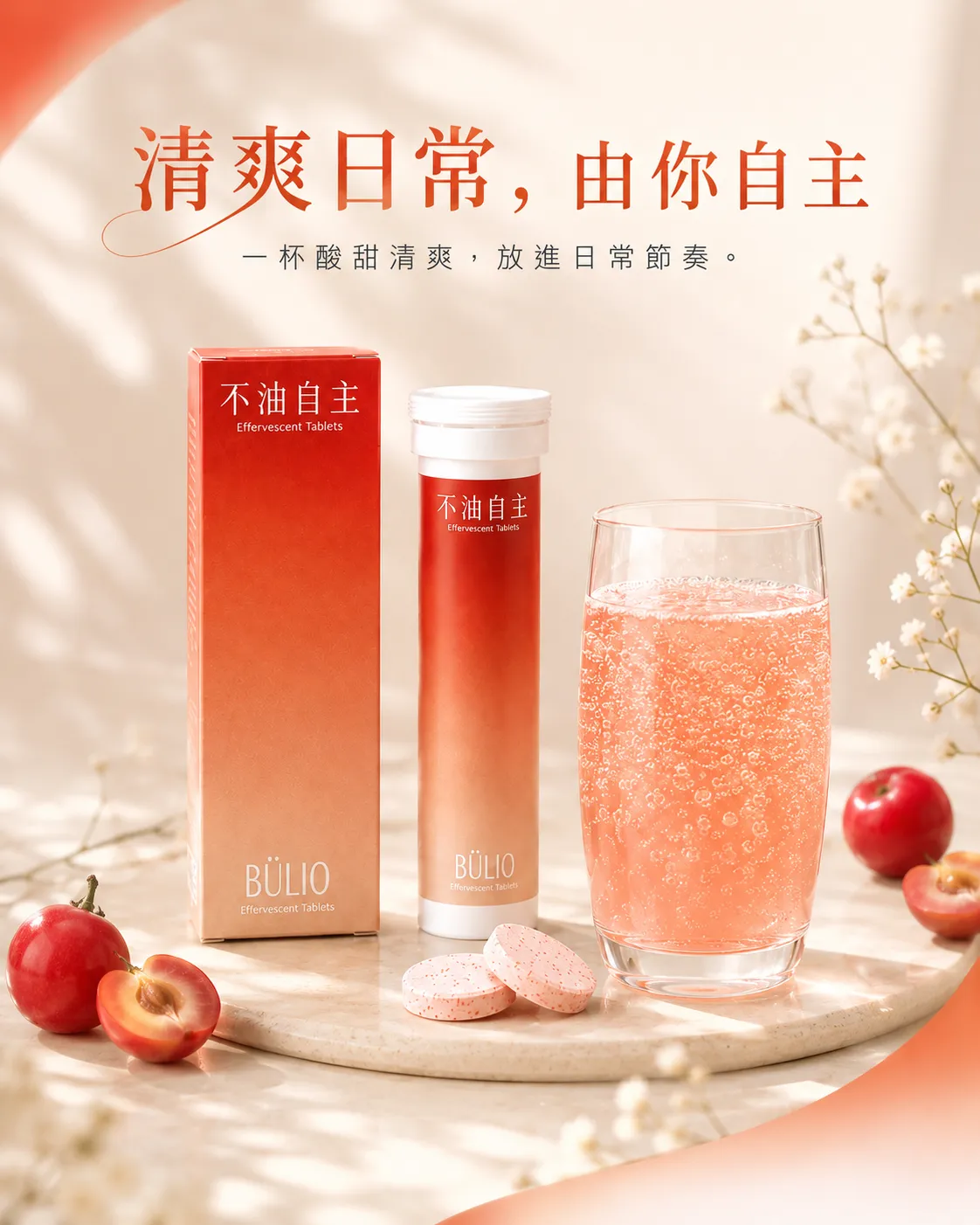清爽日常，由你自主。一杯酸甜清爽，放進日常節奏。